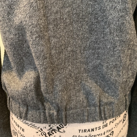 LOFT Gray Flannel Moto Bomber Short Lightweight Jacket Women’s XS Extra Small - Picture 5 of 9